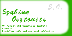 szabina osztovits business card